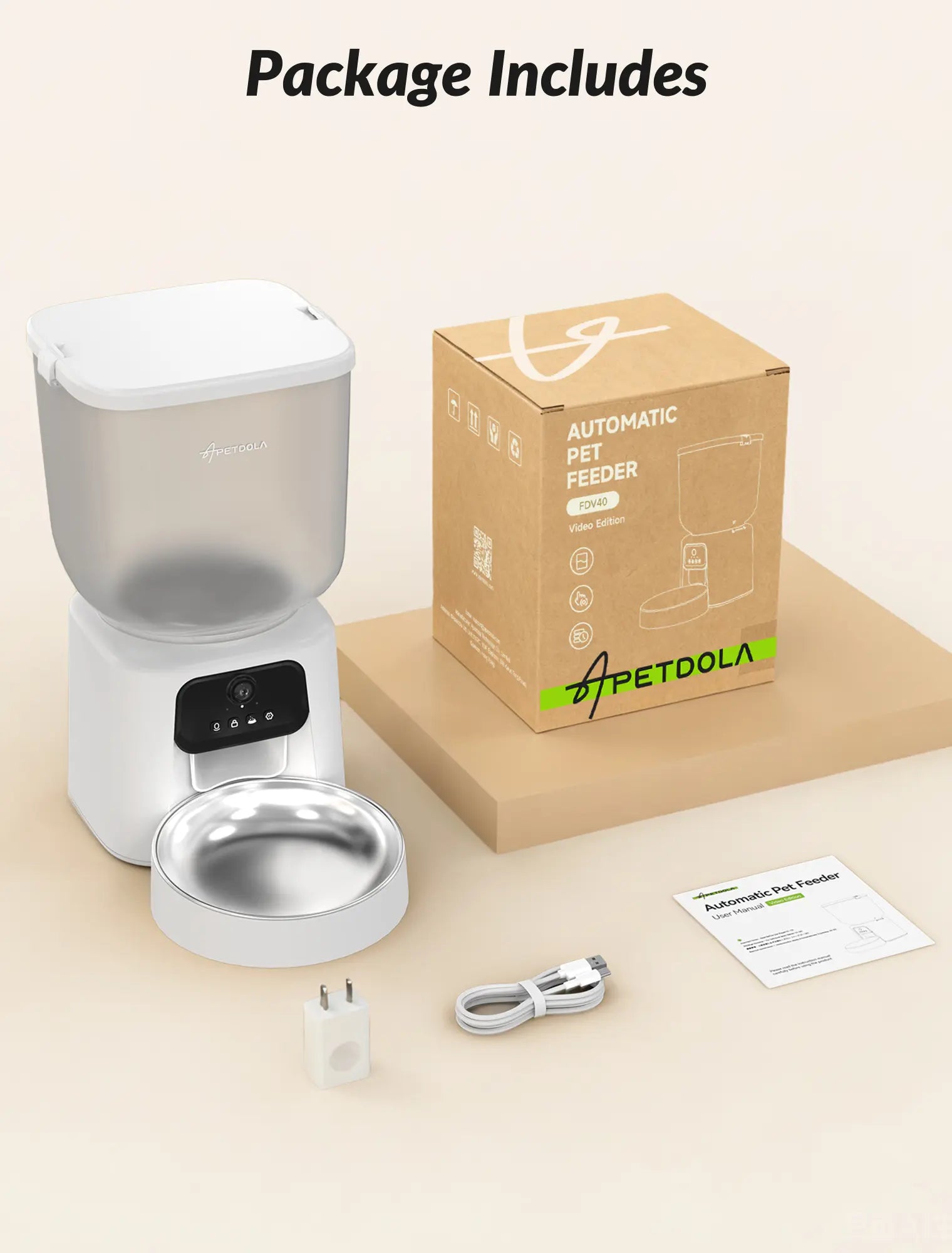Automatic Cat Feeder with Camera, 5L Timed Cat Food Feeder,2-Way Audio & App Remote Control,Desiccant Bag,Auto Pet Dispenser for Cats and Dogs