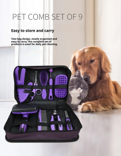 9-in-1 Professional Pet Grooming Kit for Dogs & Cats – Complete Home Grooming Set