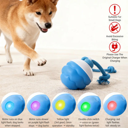 Motion-Activated Squeaky Rolling Dog Balls - PC+TPR Mix, Sound Control, Intelligent Play, Daily Training Pet Accessories for Small Dogs (2.95X2.95X4.33In), Two-Pack,Summervibes