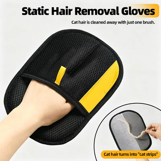 Electrostatic Pet Hair Remover Gloves – Reusable Fur Remover for Couch, Carpet & Car Seats