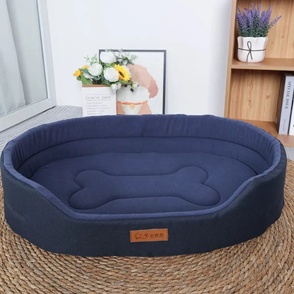Washable Semi-Closed Pet Bed – All-Season Comfort for Small Dogs & Cats