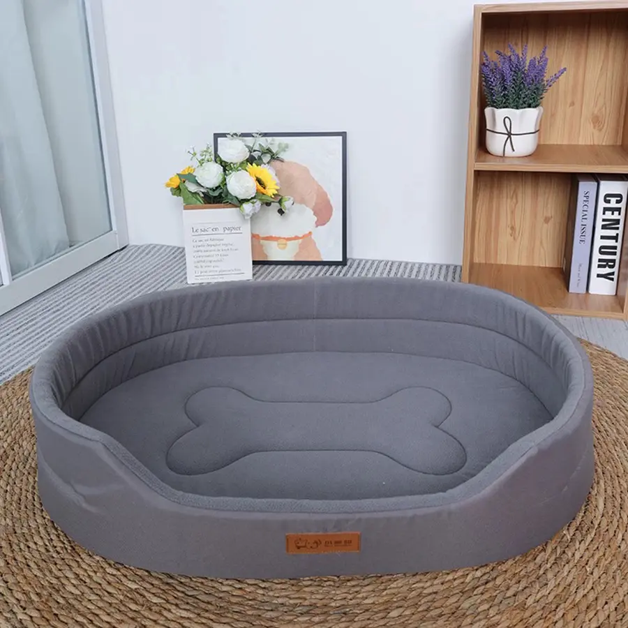 Washable Semi-Closed Pet Bed – All-Season Comfort for Small Dogs & Cats