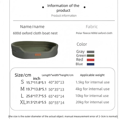 Washable Semi-Closed Pet Bed – All-Season Comfort for Small Dogs & Cats