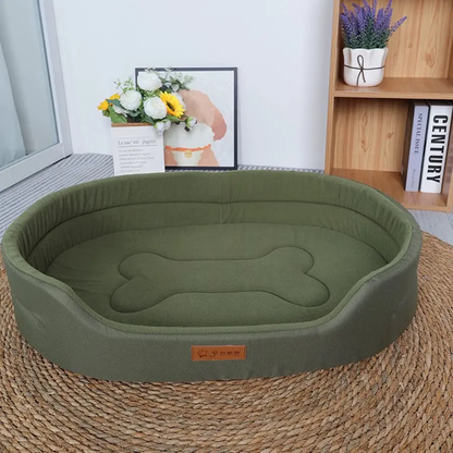 Washable Semi-Closed Pet Bed – All-Season Comfort for Small Dogs & Cats