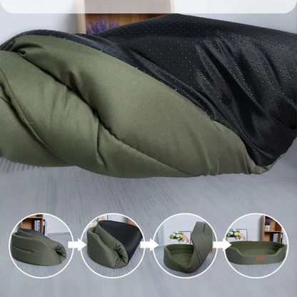 Washable Semi-Closed Pet Bed – All-Season Comfort for Small Dogs & Cats
